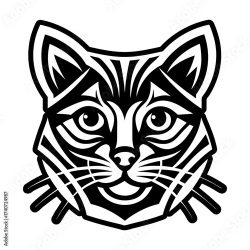Solid style icon representing a feline symbol
