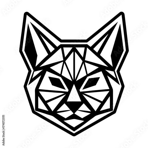 Glyph style icon showing a feline cat
