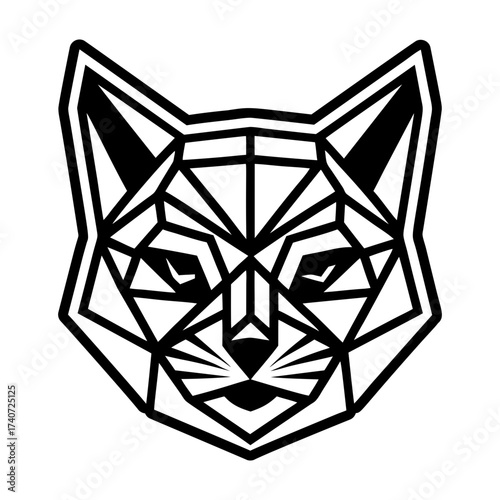 A glyph style icon showing cat logo