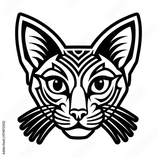 Glyph style icon showing cat head logo