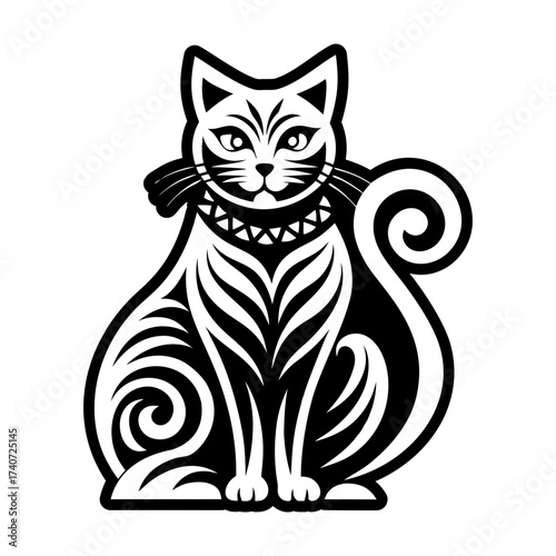 Filled style icon showing a cat face