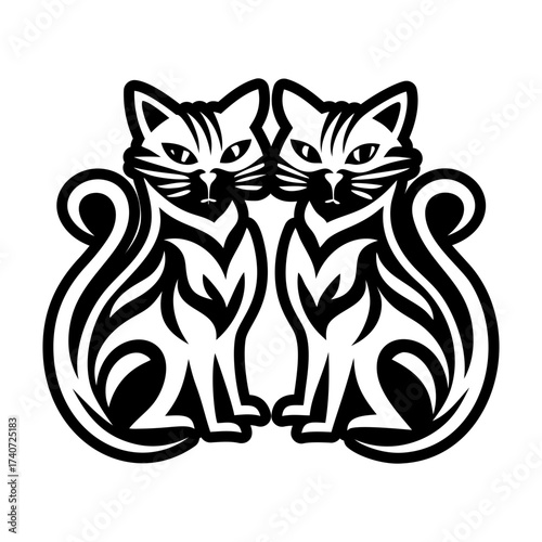 Filled style icon showing a cat face