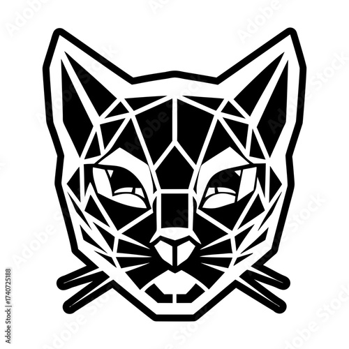 A glyph style icon depicting wild cat
