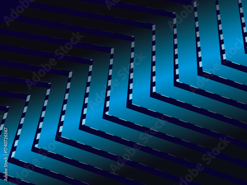 Premium background design with diagonal dark blue stripes pattern. Vector horizontal template for digital lux business banner, contemporary formal invitation, luxury voucher, prestigious gift certific