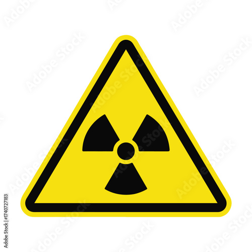 Radiation Warning Sign Radioactive Hazard Symbol Danger Safety Graphic
