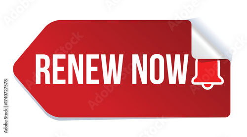 Renew Now Sticker Vector Template Collection – Editable Labels and Web Elements