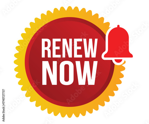 Renew Now Sticker Vector Template Collection – Editable Labels and Web Elements
