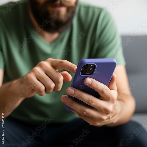 Man Using Smartphone.