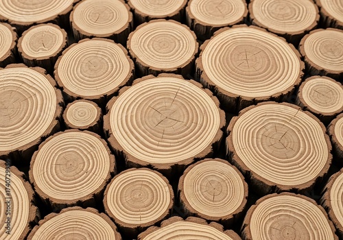 Stacked Logs Background Texture.
