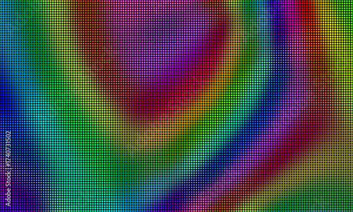 LED Video Wall Screen Texture Background, Vector blue and red purple, green color light LED diode dot grid video screen