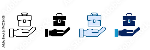 Work Feed Icon Set Multiple Style Collection