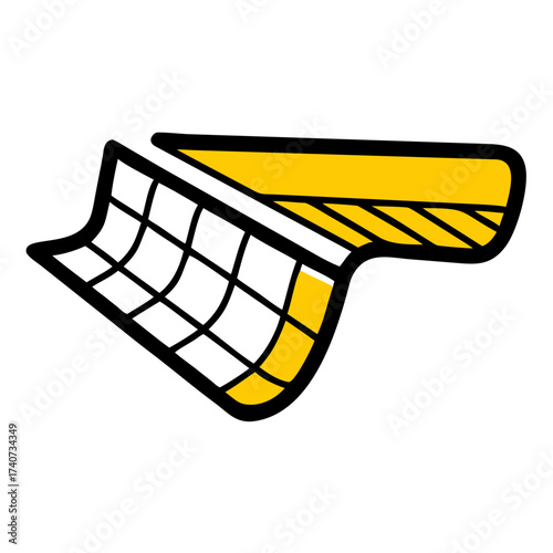 Gutter guard mesh for drainage protection in yellow and black design  