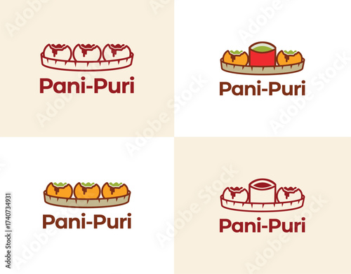 Pani Puri Vector – Indian Street Food Snack Design	