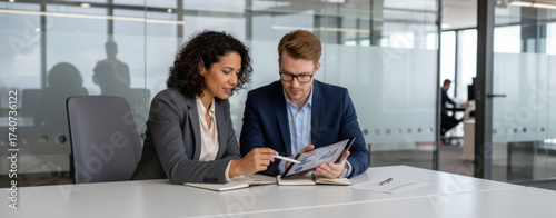 A man and a woman sitting at a table