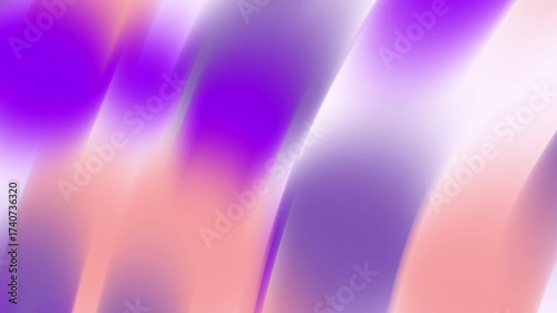 Abstract background of purple, orange, and white blurred stripes.