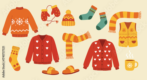Cozy Winter Clothing and Accessories Collection for Cold Weather.
