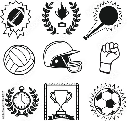 Sports and Competition Icons Set