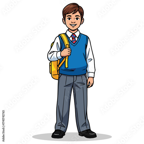 School boy illustration