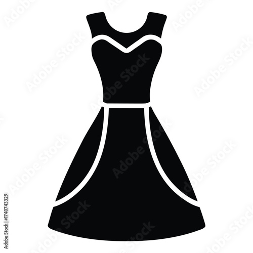 dress icon vector icon on white background