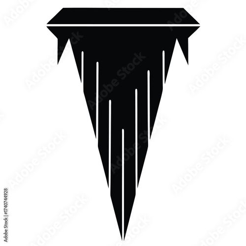 icicle vector icon on white background