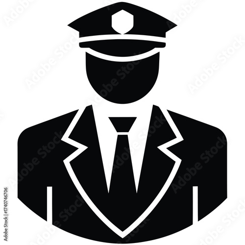 security guard  vector icon on white background