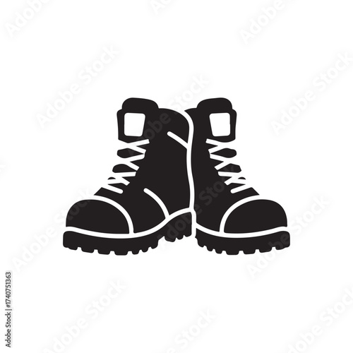 boots icon vector on white back ground