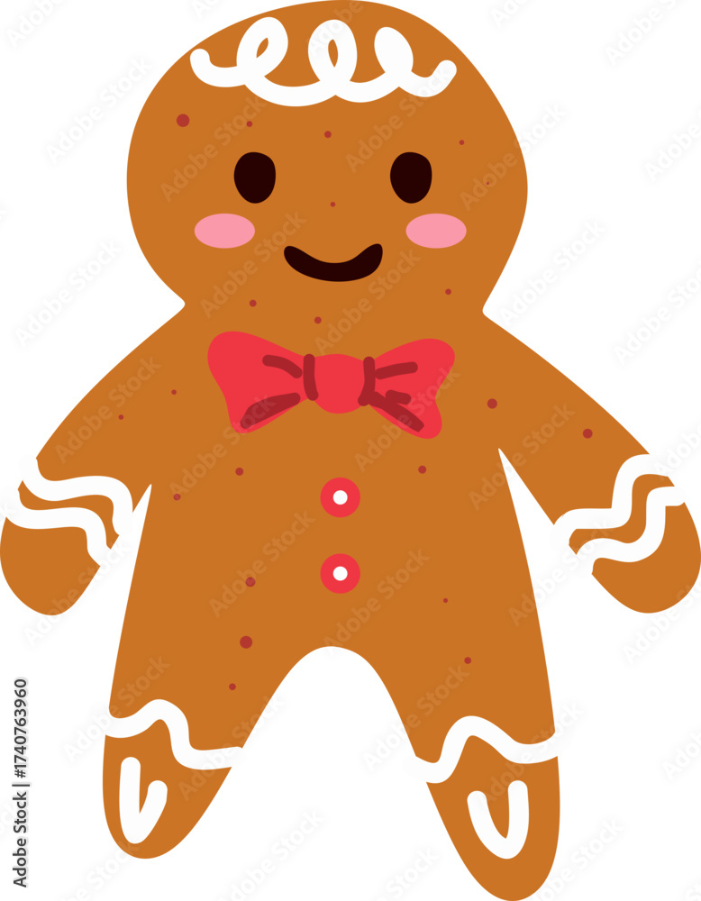 Obraz premium Gingerbread Cookie Illustration