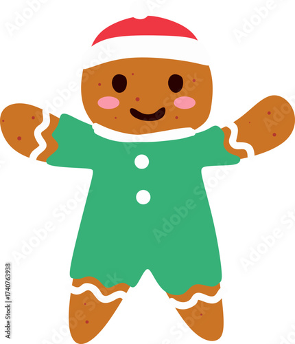 Gingerbread Cookie Illustration