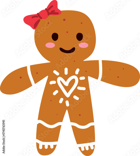 Gingerbread Cookie Illustration