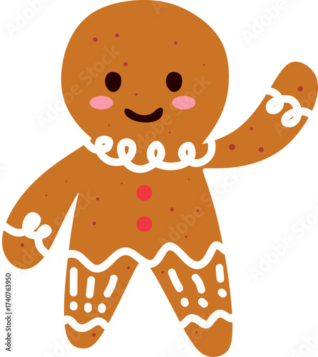 Gingerbread Cookie Illustration
