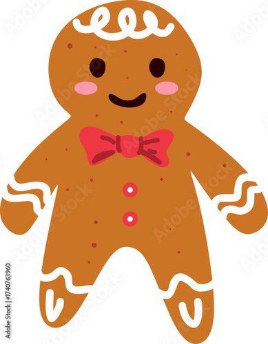 Gingerbread Cookie Illustration