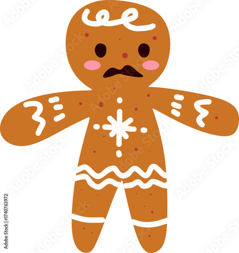 Gingerbread Cookie Illustration