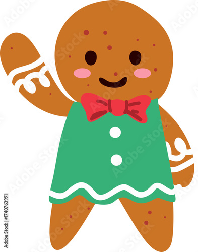 Gingerbread Cookie Illustration