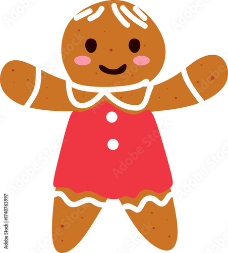 Gingerbread Cookie Illustration