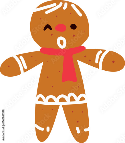 Gingerbread Cookie Illustration
