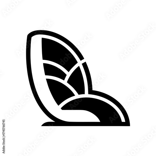 Clean outline of a massage chair, representing modern therapy equipment.
