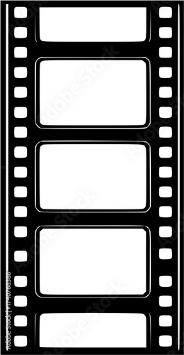 Film strip icon vector illustration for cinema movie production and video editing project use
