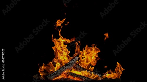 Detail Shot of Campfire , G...