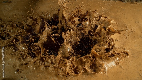 Freeze Motion Shot of Mud S...