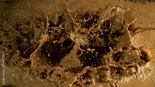 Freeze Motion Shot of Mud S...