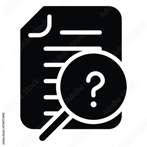 suspicious document solid icon vector design good for web or mobile app