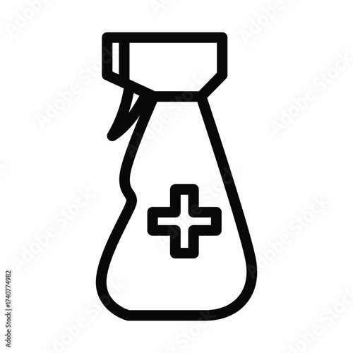 spray clean disinfectan outline icon vector design good for web or mobile app