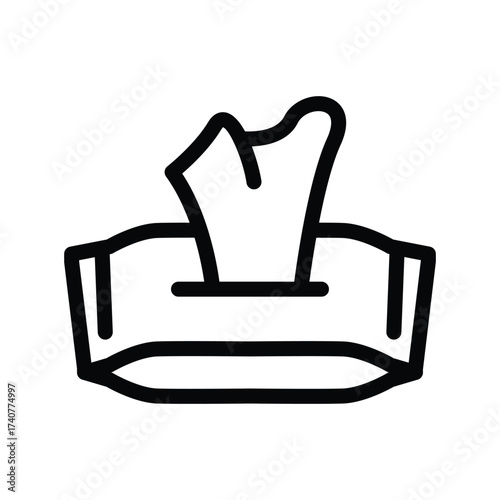 Box tissue solid icon vector design good for web or mobile app