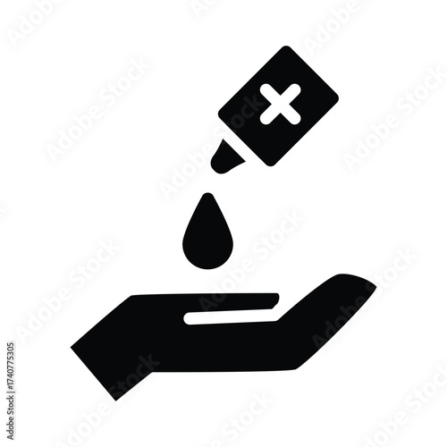 hygiene and health safety practices solid icon vector design good for web or mobile app