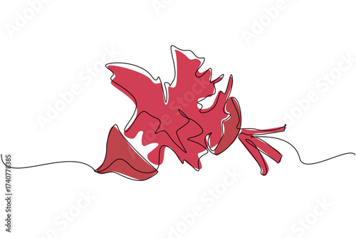 Single one line drawing beetroot cut into 2 parts and the bottom part splashes juice. Fresh fruit. Maintaining the health of pregnant women. Juice Splash. Continuous line design graphic illustration