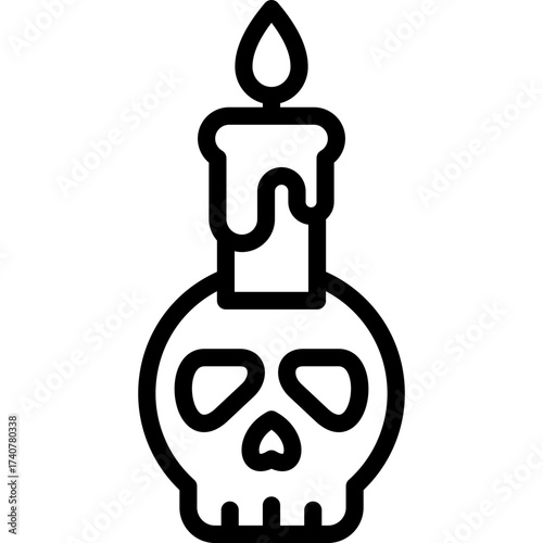 cemetery gates icon illustration design with outline