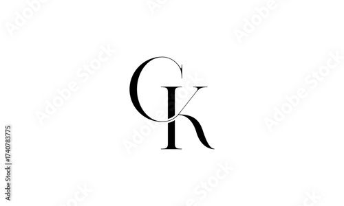 CK initial letters, monogram logo