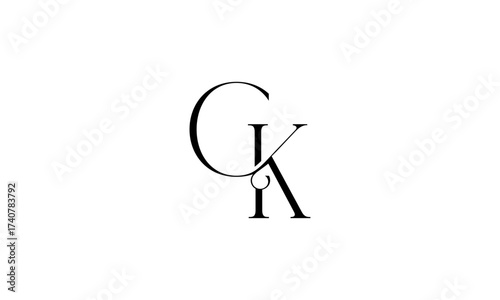 CK initial letters, monogram logo