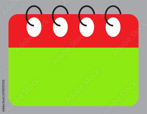 calendar schedule green screen vector design template