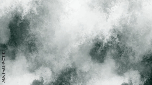 Abstract smoky cloud texture with soft white and dark gray tones blending seamlessly. Atmospheric misty pattern resembling fog or vapor movement, ideal for backgrounds and digital art.